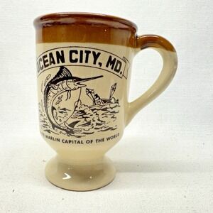 VTG 80s Ocean City Maryland Souvenir Marlin Capital‎ Of The World Mug